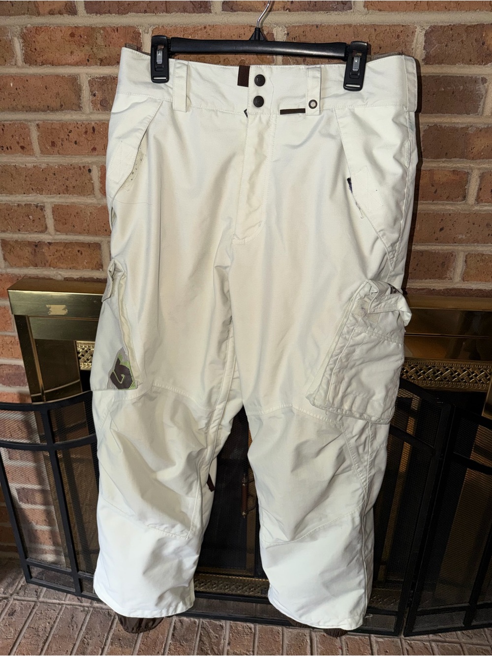 Burton Men's White Cargo Snow Pants
